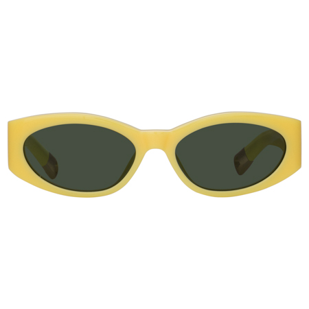 LINDA FARROW X JACQUEMUS OVALO YELLOW YELLOW GOLD GREEN FRONT 