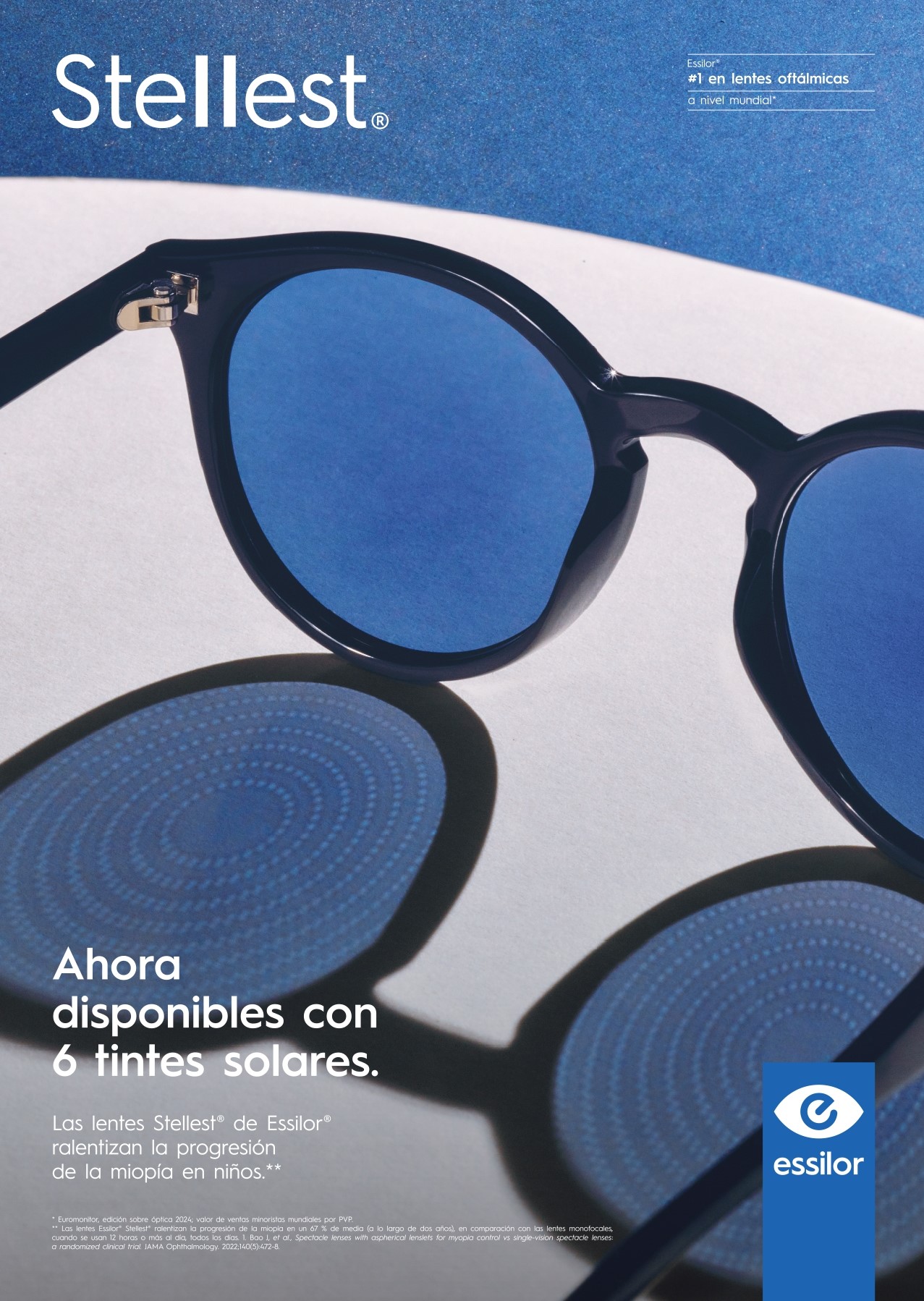"¡Revuelo en el mundo de las lentes! EssilorLuxottica deslumbra con ampliación de opciones en sus lentes Essilor® Stellest ®, ¡Incluyendo una nueva versión de sol!"