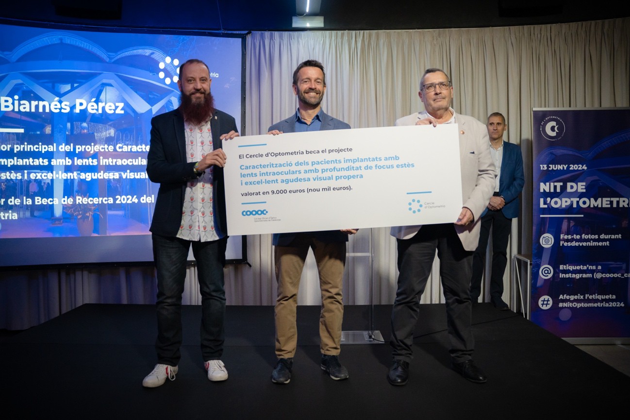 El proyecto liderado por Marc Biarnés, ganador de la beca de investigación del Cercle d’Optometria