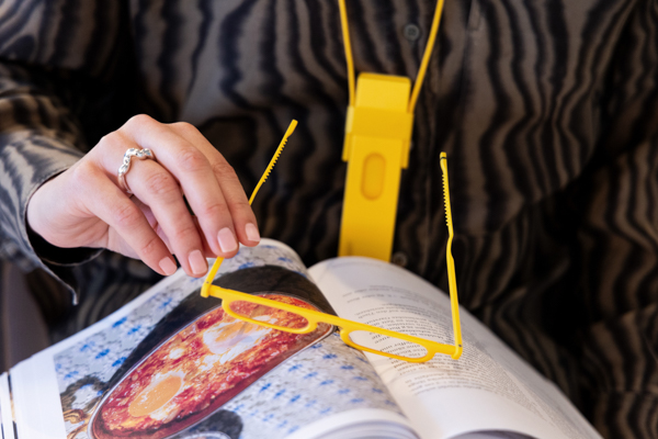 readon on light yellow eyewear case